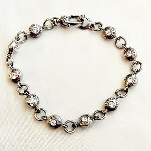 NWOT RARE Henri Bendel Silver Tone Tennis Bracelet